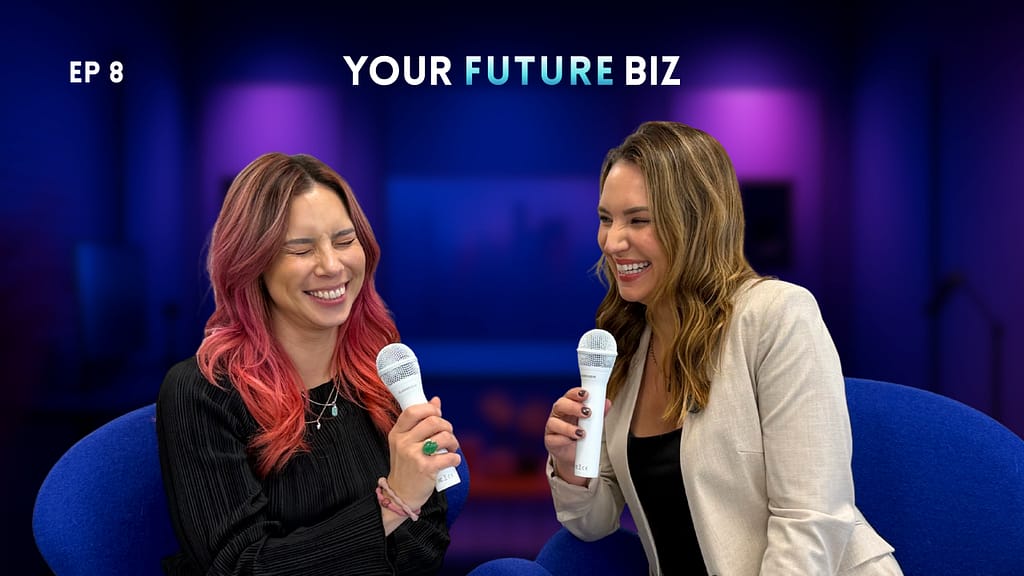 Mandy McEwen and Lindsay Rios discussing business mindset on the Your Future Biz podcast